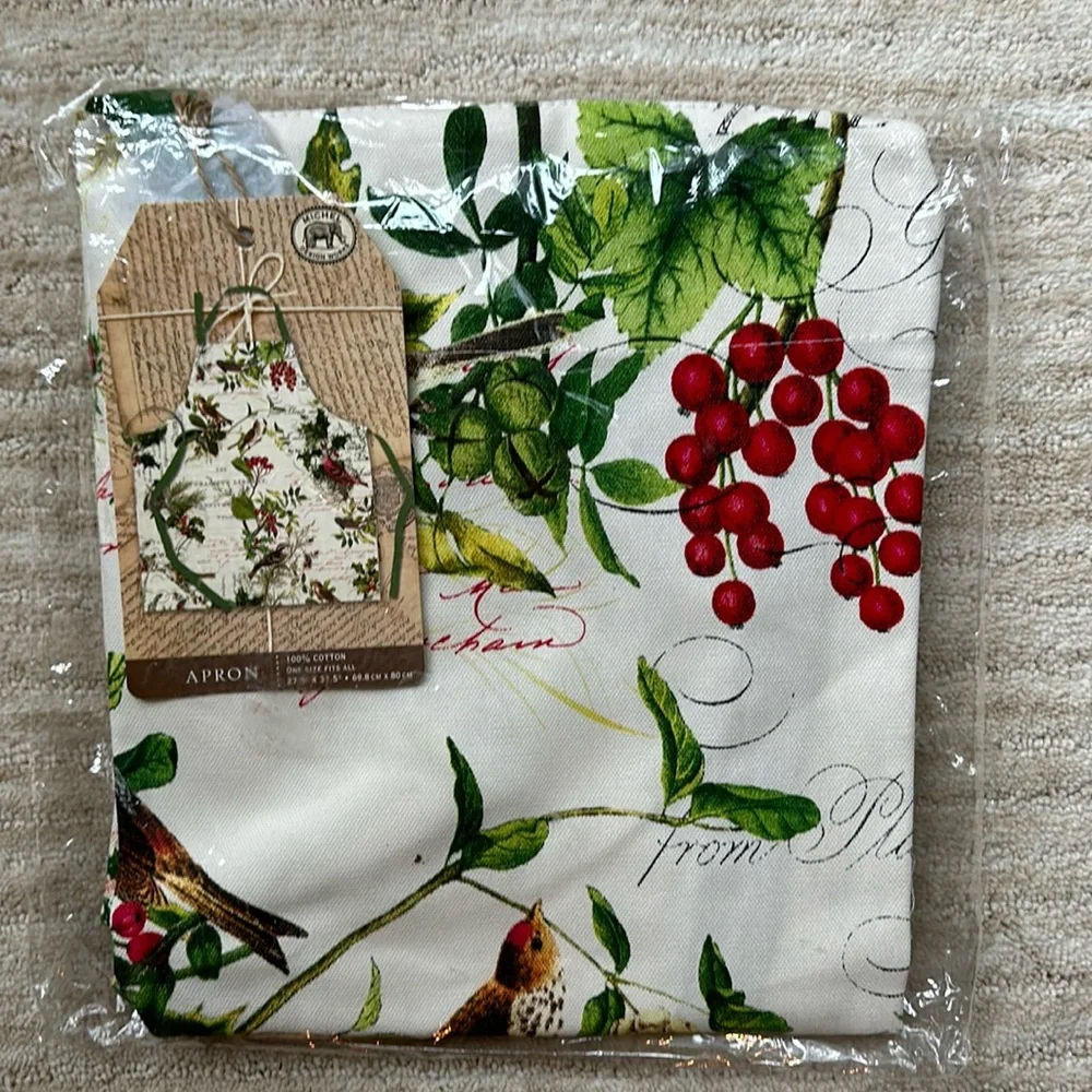 NWT Michel Design Works APR255 Adjustable Cotton Chef Apron, WInter’s Tale Apron